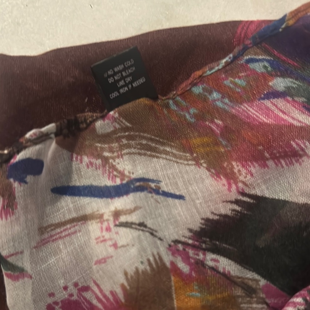 Colorful Abstract Print Scarf/Wrap - Picture 9 of 10